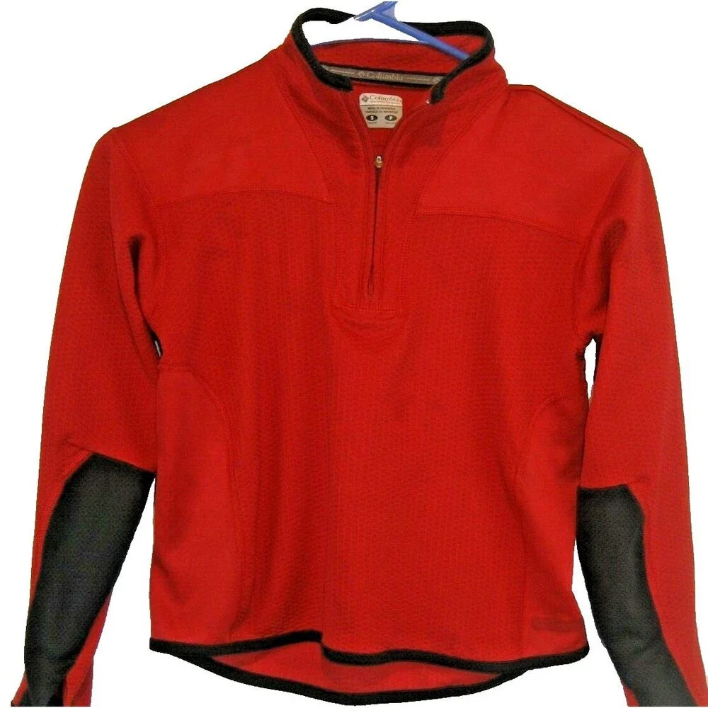Youth Columbia Red Polyester Fleece Full Zip Jacket sz Youth Sm